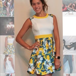 Yellow floral dress